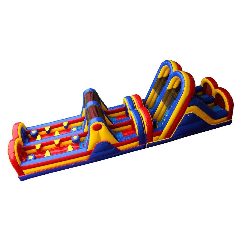Birds eye view of Inflatable Obstacle Course.