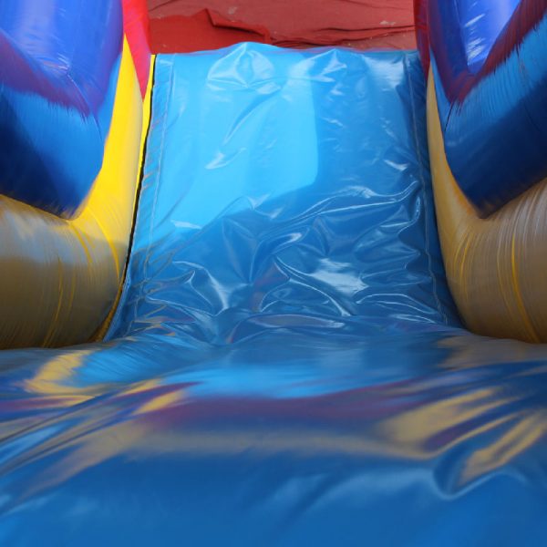 Inflatable slide view from the top of slide.