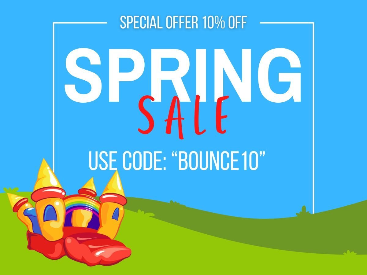 spring bouncy castle sale